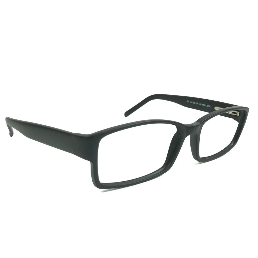 Success Eyeglasses Frame SS-124 M.BLACK Matte Black Rectangle Full Rim 60-19-150